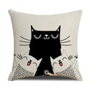 Axyaa Cat Print Cushion Cover for Stylish Home Decor and Comfort