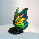 Mediterranean Butterfly Stained Glass Table Lamp by Axyaa for Vintage Living Room