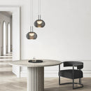 Axya Glass Art Chandelier: Modern Minimalist Hanging Light for Bedside, Dining, Bar Tables