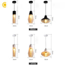 Axyaa Glass & Metal Pendant Light: Adjustable Vintage Ceiling Fixture