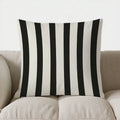 Axyaa Modern Black & White Striped Pillow Cover for Sofa, Bedroom, Car