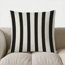 Axyaa Modern Black & White Striped Pillow Cover for Sofa, Bedroom, Car