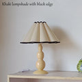 Axyaa Gourd Table Lamp with Petal Fabric Shade E27 for Bedroom Living Room