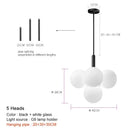 Axyaa Glass Grape Pendant Lights Chandelier for Kitchen Living Room Bedroom