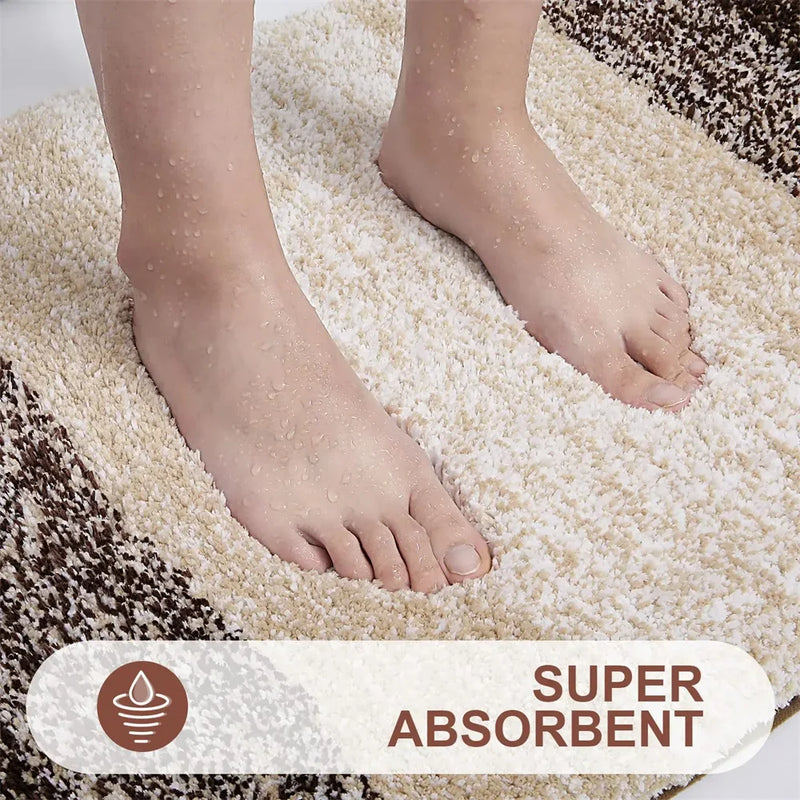 Axyaa Plush Microfiber Bath Mat: Soft, Absorbent, Non-Slip Rug for Bathroom, Shower, Living Room