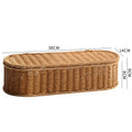 Axyaa Bohemian Rattan Storage Box: Dust-proof Cutlery Frame, Kitchen Organizer & Home Decor
