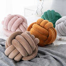 Axyaa Knot Pillow Ball Round Throw Pillows Khaki Cream Pink White Black