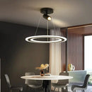 Nordic Design LED Bedroom Pendant Light by Axyaa - Ring-Shaped Restaurant Chandelier