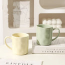 Axyaa Solid Color Ceramic Mug with Handle for Coffee, Tea, Juice - Large Capacity