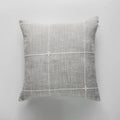 Axyaa Striped Embroidered Cushion Cover Brown Grey Cotton Linen 45x45cm 60x60cm