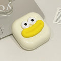 Axyaa Sausage Mouth Contact Lens Case: Cute & Portable Travel Container Box