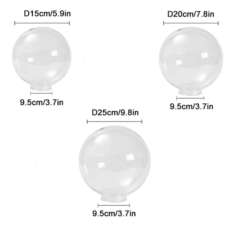 Axyaa Clear Acrylic Twist Lock Neck Shade Replacement for Outdoor Lamp