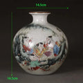 Axyaa Blue and White Qing Dynasty Porcelain Vase - Jiangnan Water Town Pattern