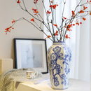 Axyaa Blue and White Porcelain High-End Ceramic Vase | Large-Sized Home Décor