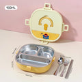 Axyaa Stainless Steel Bento Lunch Box Set - Microwave Safe, Sealed Compartments