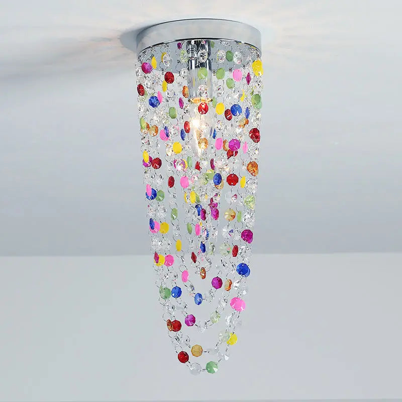 Axyaa Colorful Crystal Ceiling Lights LED Surface Mount Hallway Lamp