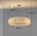 Axyaa Sun Flower Crystal Chandeliers: LED Pendant Lighting for Home Decor