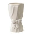 Axyaa Donut Shape Ceramic Flower Vase for Wedding Valentine's Day Home Decor