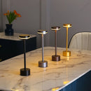 Axyaa LED Table Lamp: Rechargeable Touch Three-tone Lighting for Home and Decor
