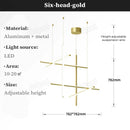 Axyaa Minimalist Villa Living Room LED Chandelier Staircase Lamp