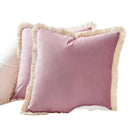 Axyaa Velvet Decorative Pillow Cover with Tassels - Orange/Ivory/Green - 18x18/20x20/24x24