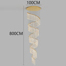Axyaa Crystal Chandelier Stair Pendant Living Room Lighting Modern Home Decoration