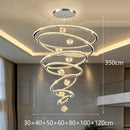 Axyaa Crystal Chandelier Stair Pendant Lamp Living Room Lighting