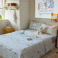 Axyaa Cartoon Ice Silk Summer Blanket: Double-Sided Cool Feeling Lightweight Duvet