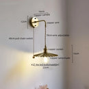 Axyaa Copper LED Wall Light: Modern Nordic Lamp for Dining, Bathroom, Bedroom