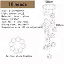 Axyaa Bubble Glass Ball LED Staircase Chandelier for Home Hotel Hallway Lighting