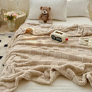 Axyaa Ultra Soft Taffeta Plaid Blanket | Lightweight Cozy Warm Solid Color Blanket