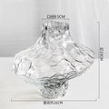 Axyaa Frosting Glass Vase: Nordic Minimalist Style Home Decor for Flowers, Modern Living Room Accent
