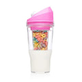 Axyaa Portable Cereal Cup - Leak-proof Hot/Cold Mug for Milk and Oats