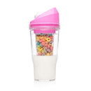 Axyaa Portable Cereal Cup - Leak-proof Hot/Cold Mug for Milk and Oats