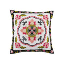 Axyaa Retro Embroidered Square Sofa Pillows for American Rustic Style Décor