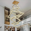 Axyaa Crystal Chandeliers: Modern LED Ceiling Hanging Lights for Living Room
