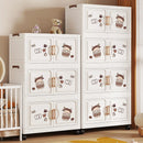 Axyaa Foldable Storage Box, 6 Tier with Wheels, for Home Organization