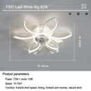 Axyaa Bladeless Ceiling Fan with Dimmable Light and Control for Home Bedroom Living Room