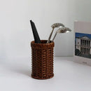 Axyaa Rattan Wicker Serving Baskets - 6 Styles for Household Utensil Storage
