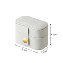 Axyaa Mini Jewelry Box: Portable Travel Organizer for Earrings, Necklaces, Rings