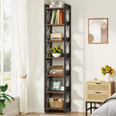 Axyaa 78.7" Tall Narrow 7-Tier Bookshelf for Small Spaces