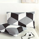 Axyaa Geometric Cotton Duvet Set with Zipper Closure for All-Season Comfort