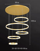 Axyaa Luxury Duplex Living Room Chandelier – Modern High-end Loft Hanging Lamp for Home Decor