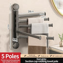 Axyaa Rotating Towel Rack & Multi-Bar Hanger Shelf for Bathroom and Kitchen