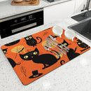 Axyaa Halloween Bat Head Dish Drying Mat