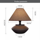 Axyaa Ceramic Black Floor Lamp with LED Light, Elegant Decor for Living Room