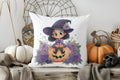 Axyaa Halloween Ghost & Floral Pillow Cover for Sofa, Bedroom, Car