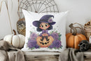 Axyaa Halloween Ghost & Floral Pillow Cover for Sofa, Bedroom, Car