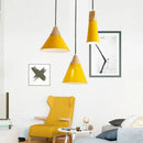 Axyaa Wooden Iron Pendant Light for Dining Kitchen Living Room LED Loft Fixture