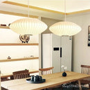 Silk Japanese Pendant Lights for Staircase by Axyaa - LED Restaurant Lighting
